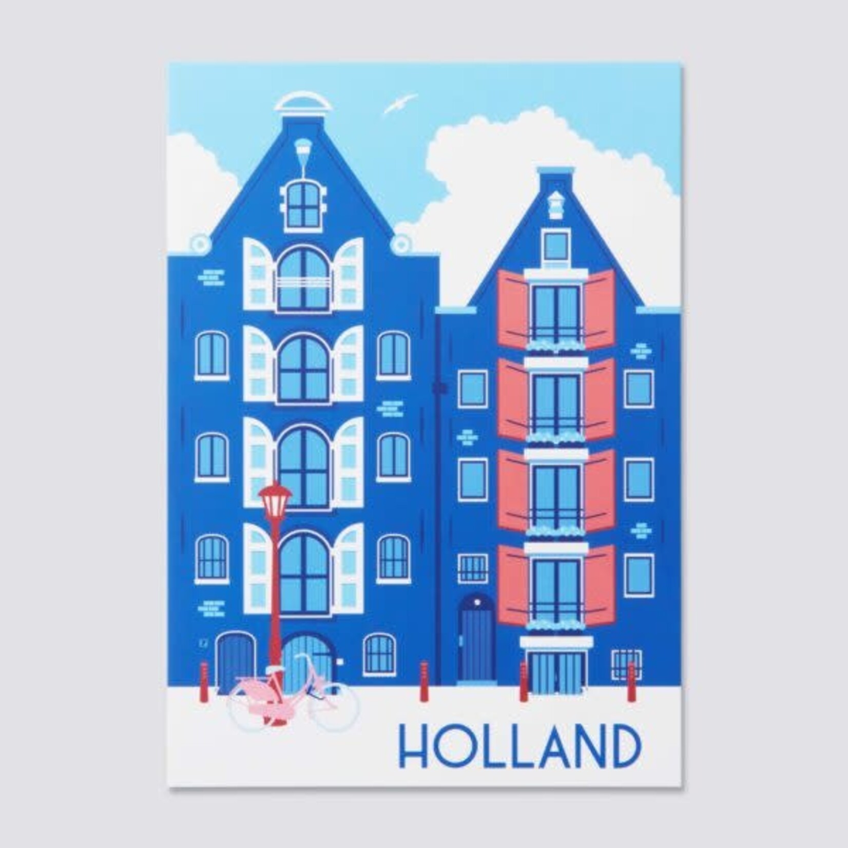 Orange Panda Holand Canal Houses Royal blue