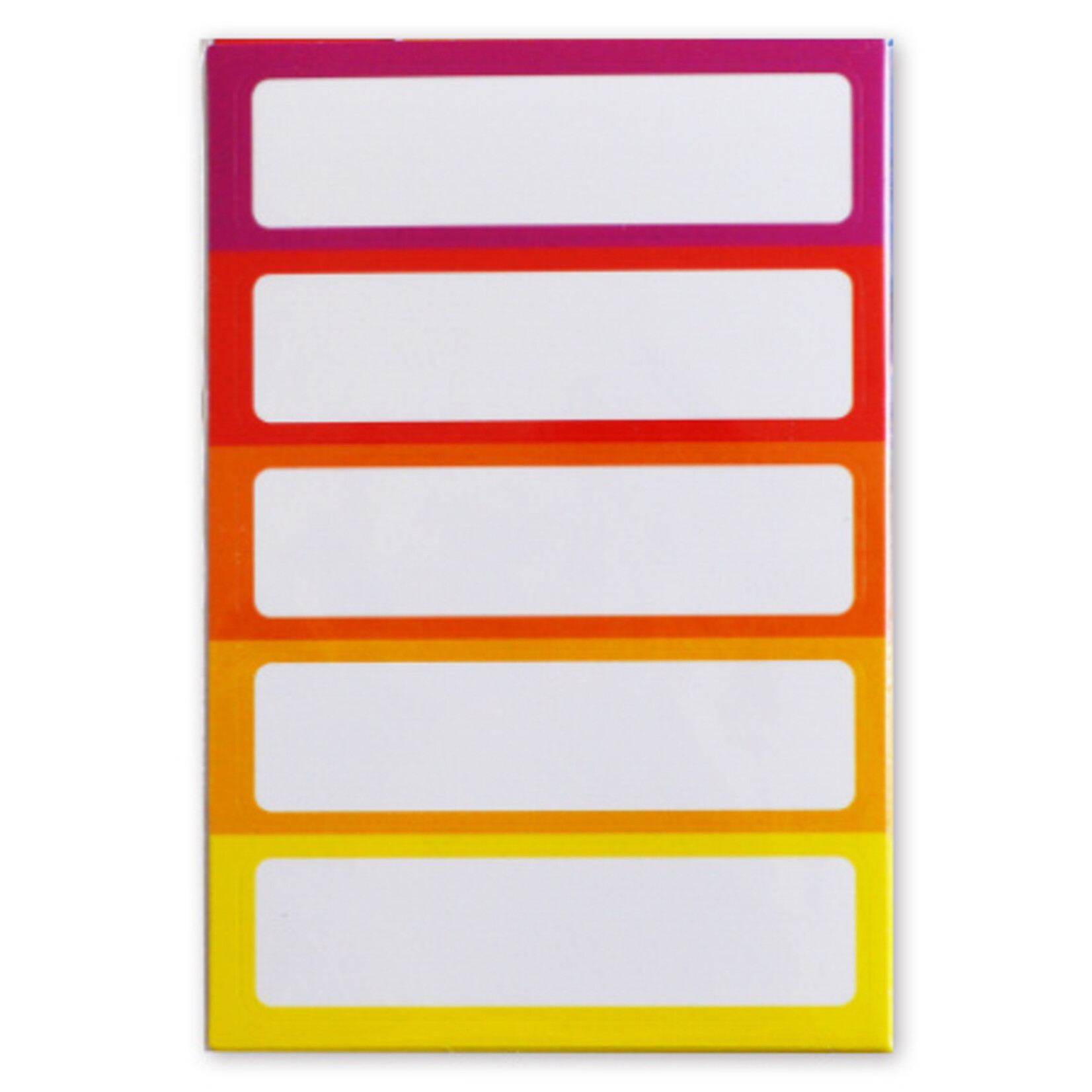 Soho Schooletiket gekleurde rand 25 stuks