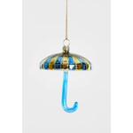 Yup in de boom Paraplu Goud-Blauw Kerstornament