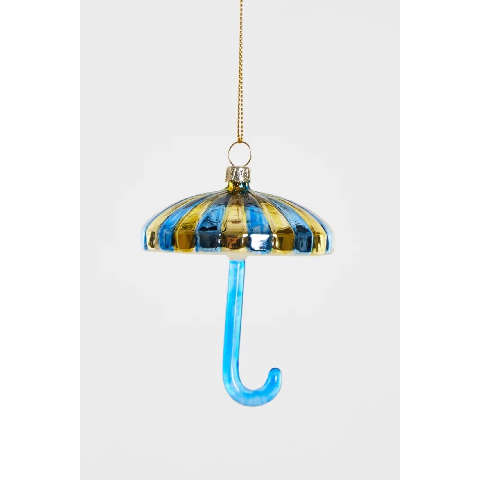 Yup in de boom Paraplu Goud-Blauw Kerstornament