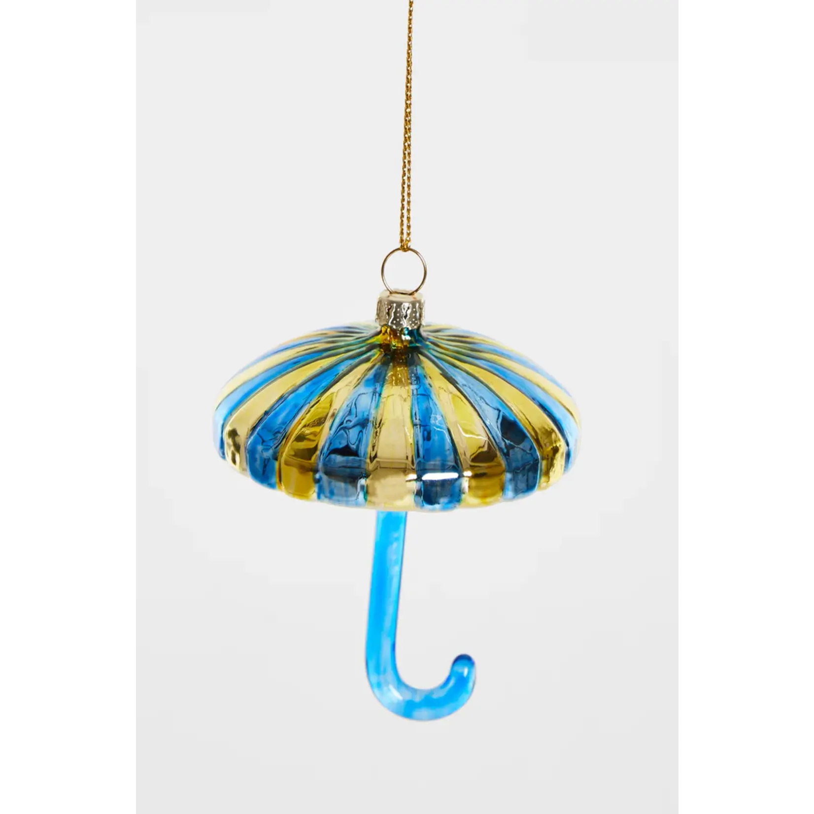 Yup in de boom Paraplu Goud-Blauw Kerstornament