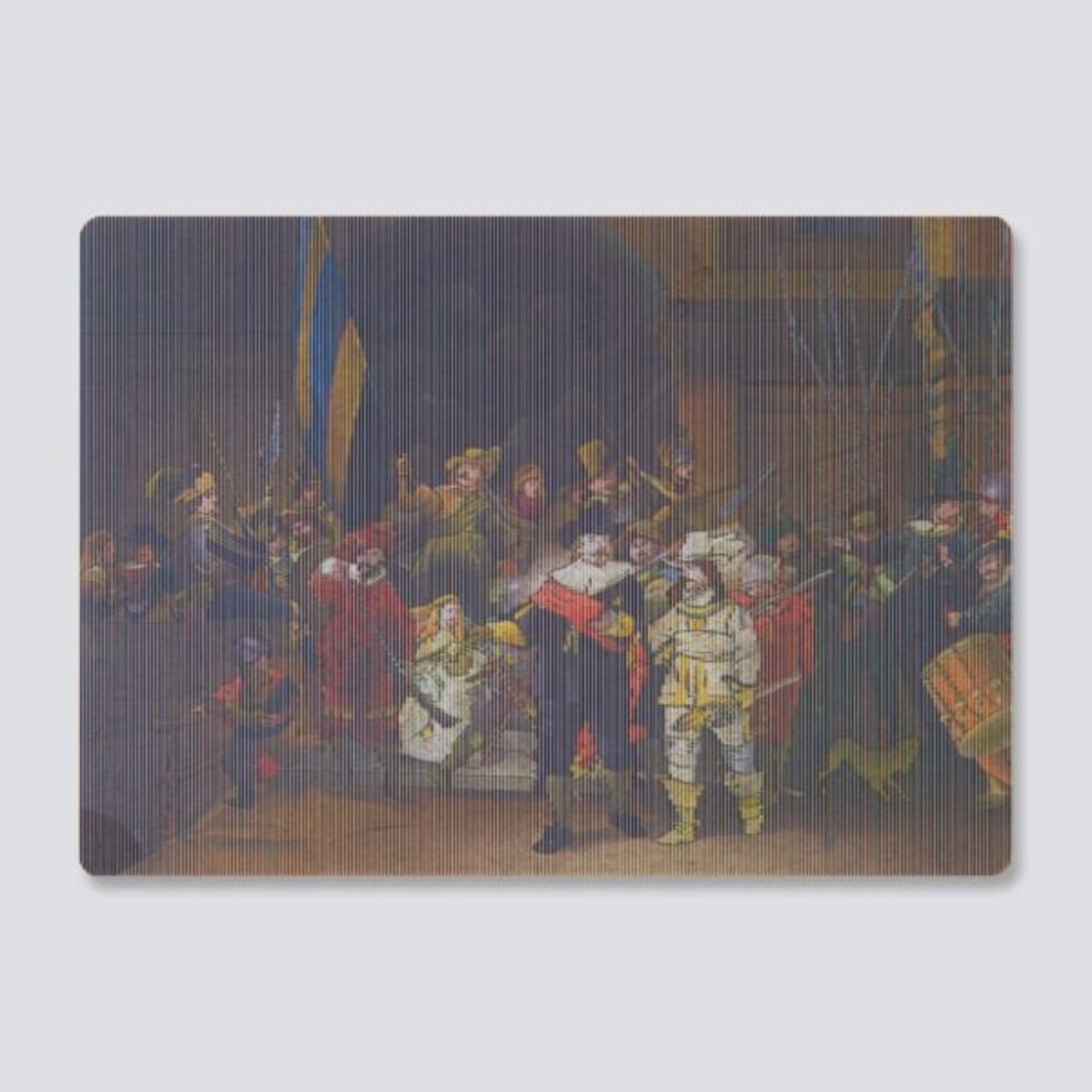 Orange Panda lenticular magnet 3d after The Night Watch by Rembrandt van Rijn