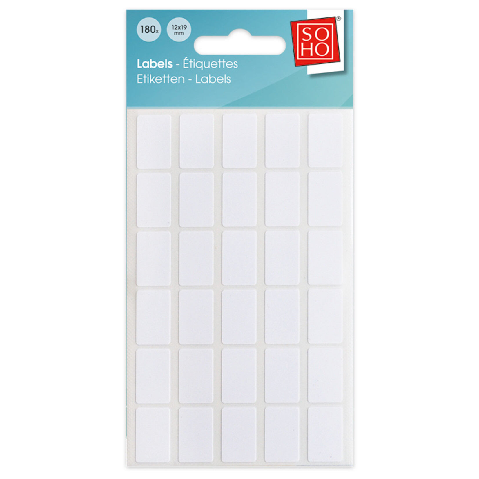 Soho Etiketten wit 12x19mm 180/ SOHO
