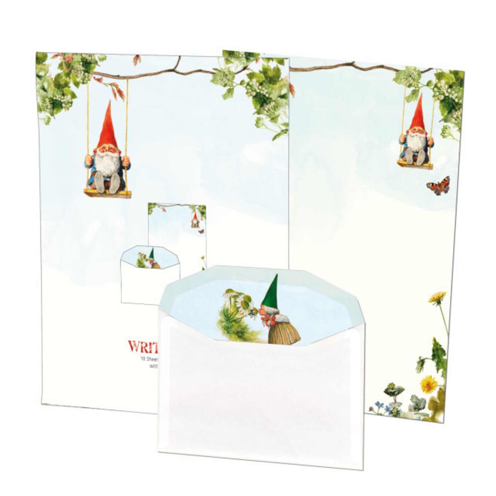 Briefpapier met enveloppen: Kabouter, Rien Poortvliet