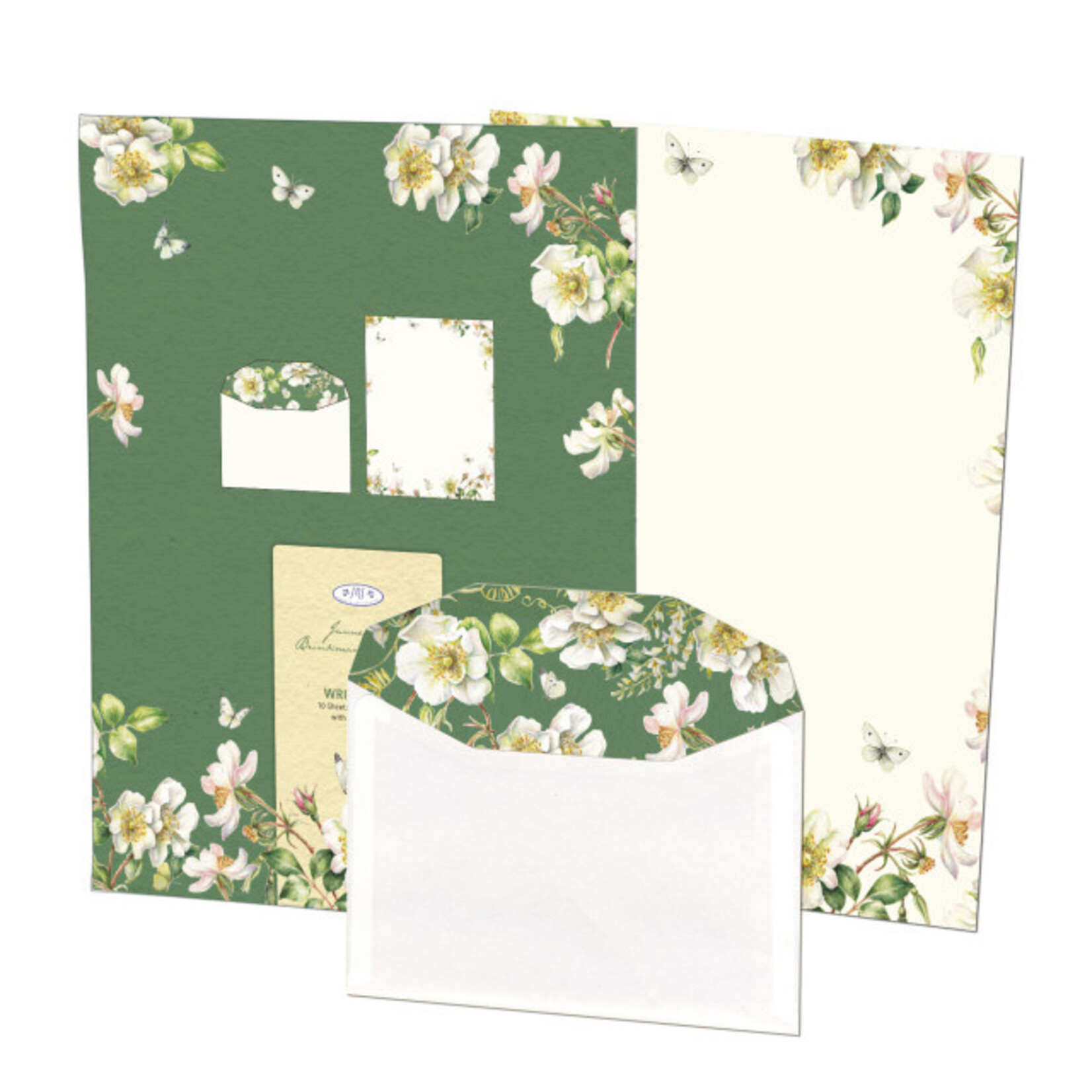 Briefpapier met enveloppen: White Elegance, Janneke Brinkman-Salentijn