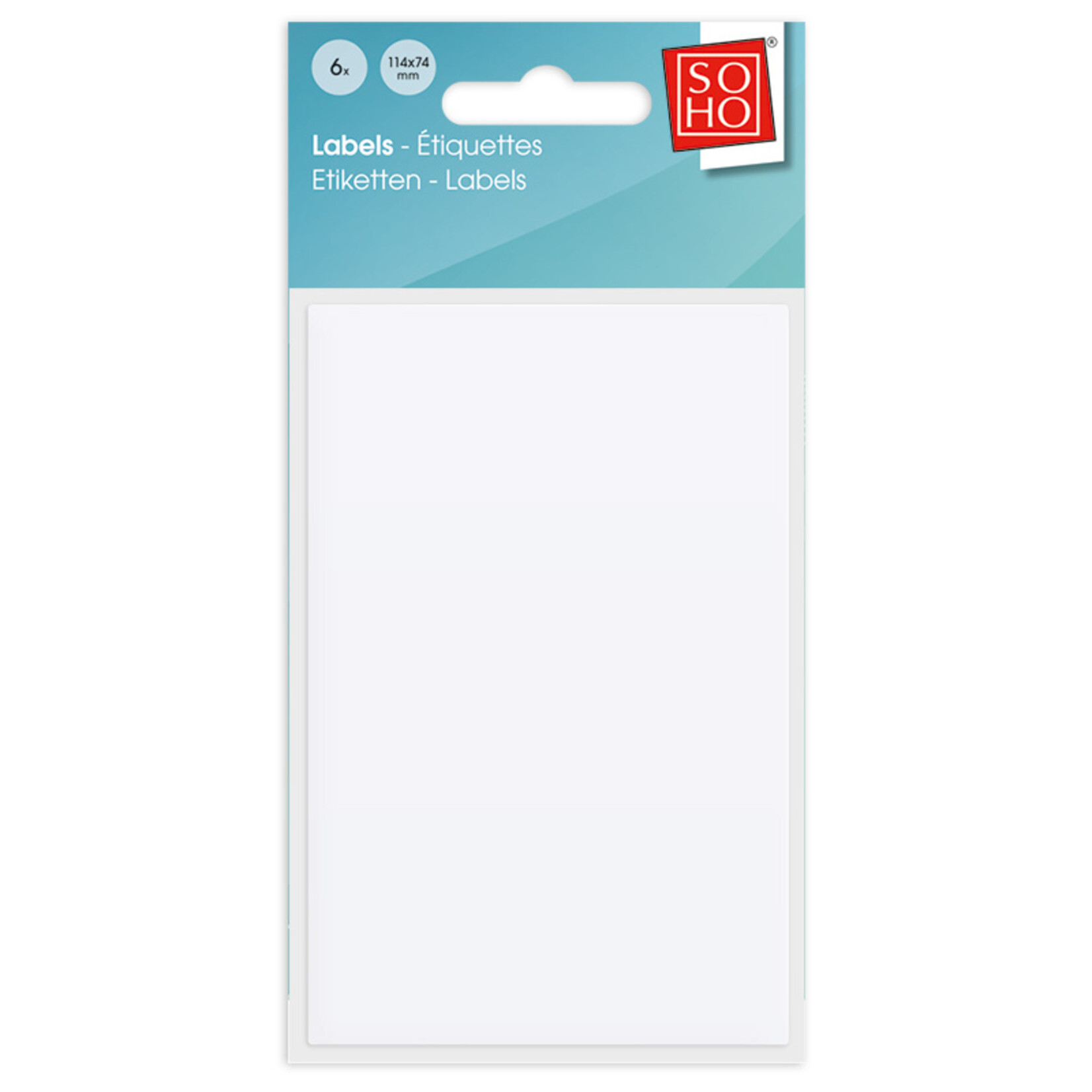 Soho Etiketten wit 114x74mm 6 stuks