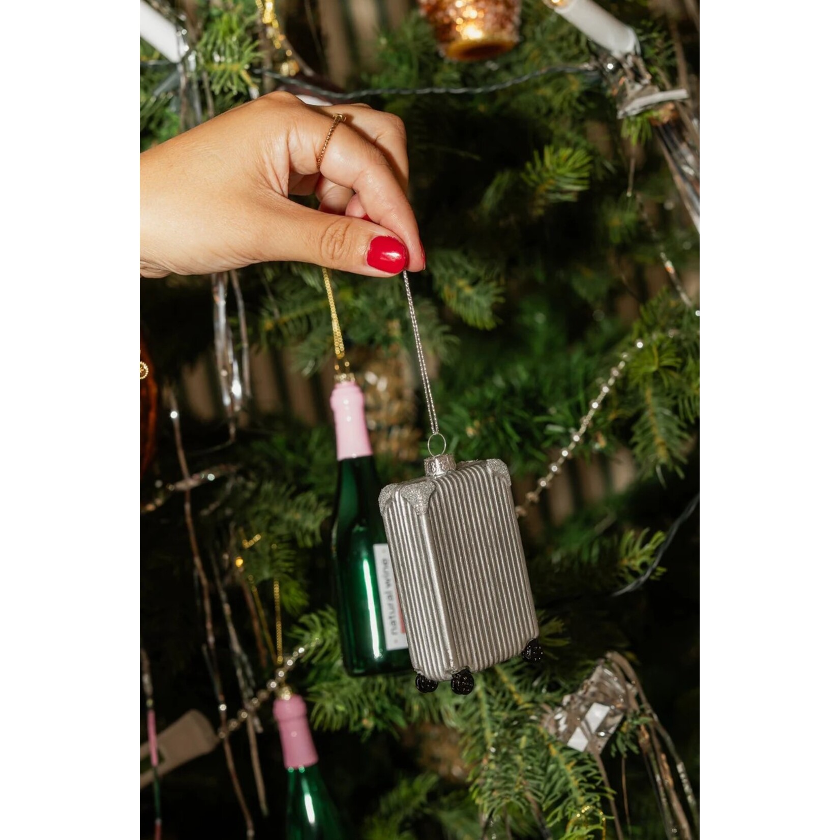 Yup in de boom Koffer Kerstornament