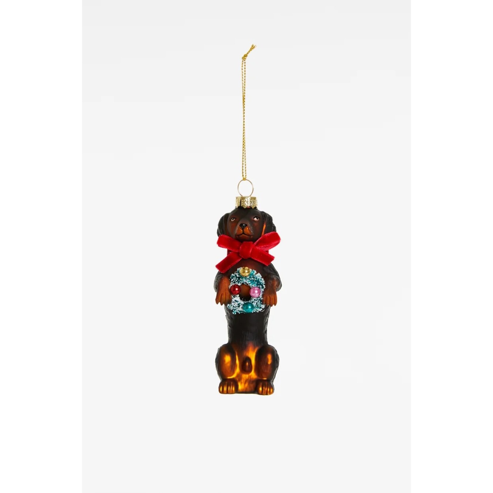 Yup in de boom Dachshund Kerstornament