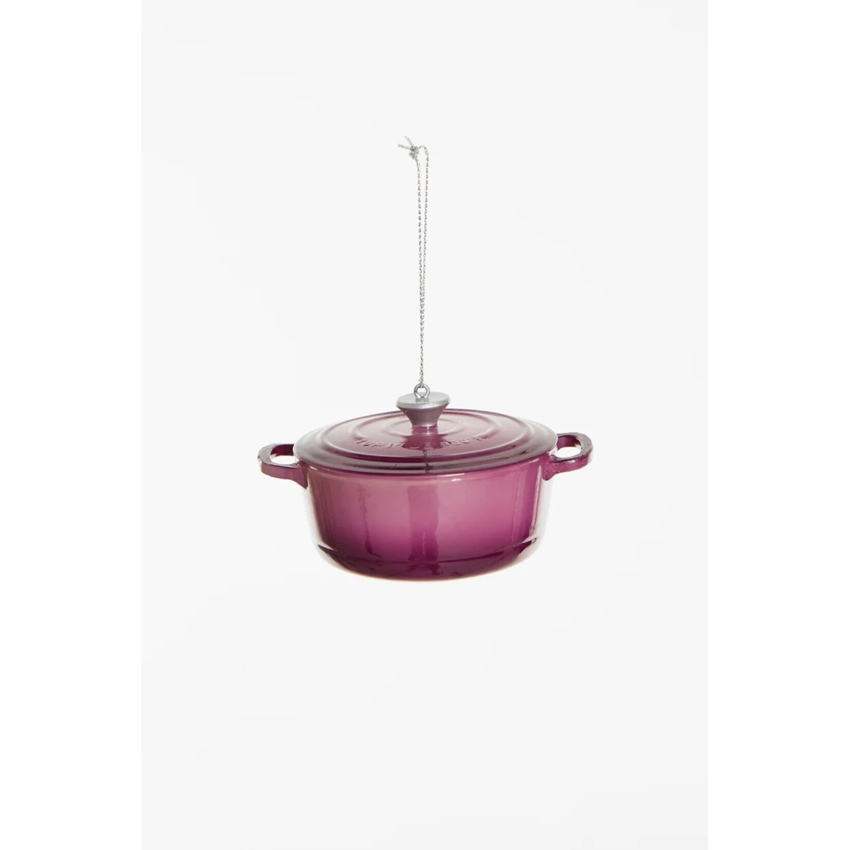 Yup in de boom Gietijzeren Pan Paars Kerstornament