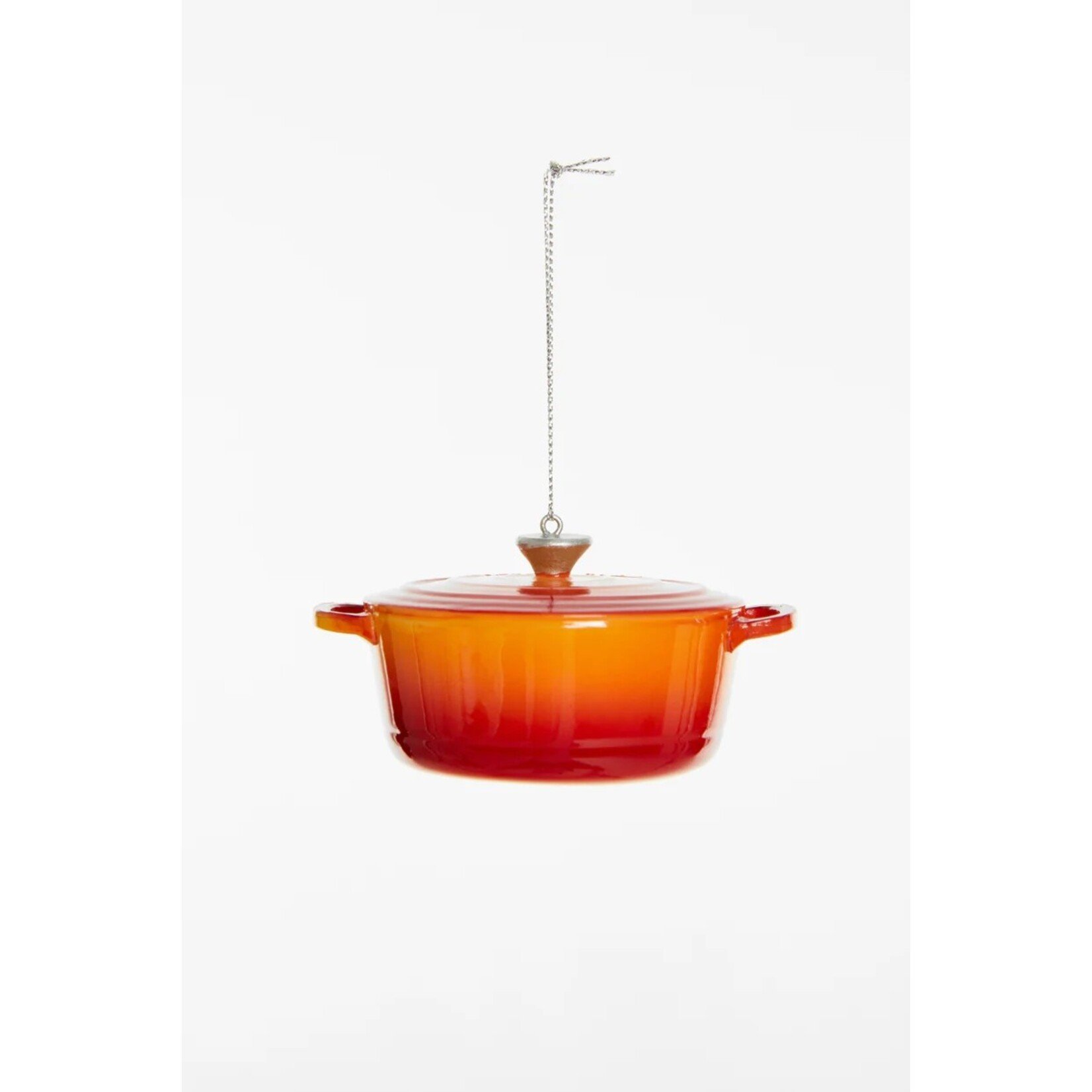 Gietijzeren Pan Oranje Kerstornament