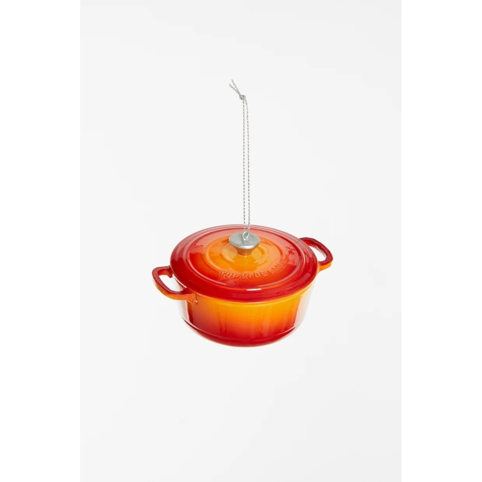 Gietijzeren Pan Oranje Kerstornament