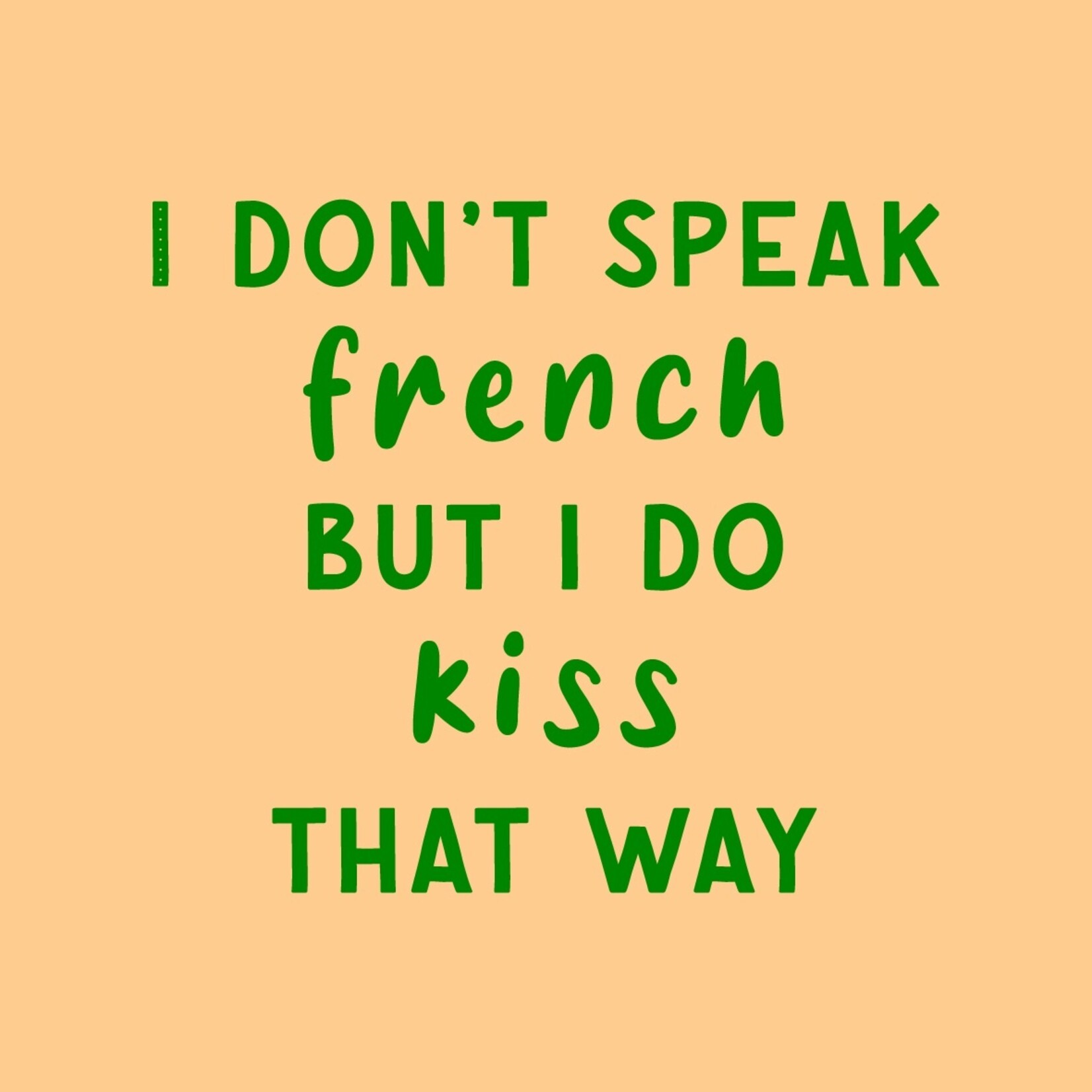 Homebound Tegeltje I don't speak french