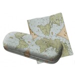 Brillenkoker incl. brillendoekje: Wandkaart van de wereld door Joan Blaeu, Het Scheepvaartmuseum