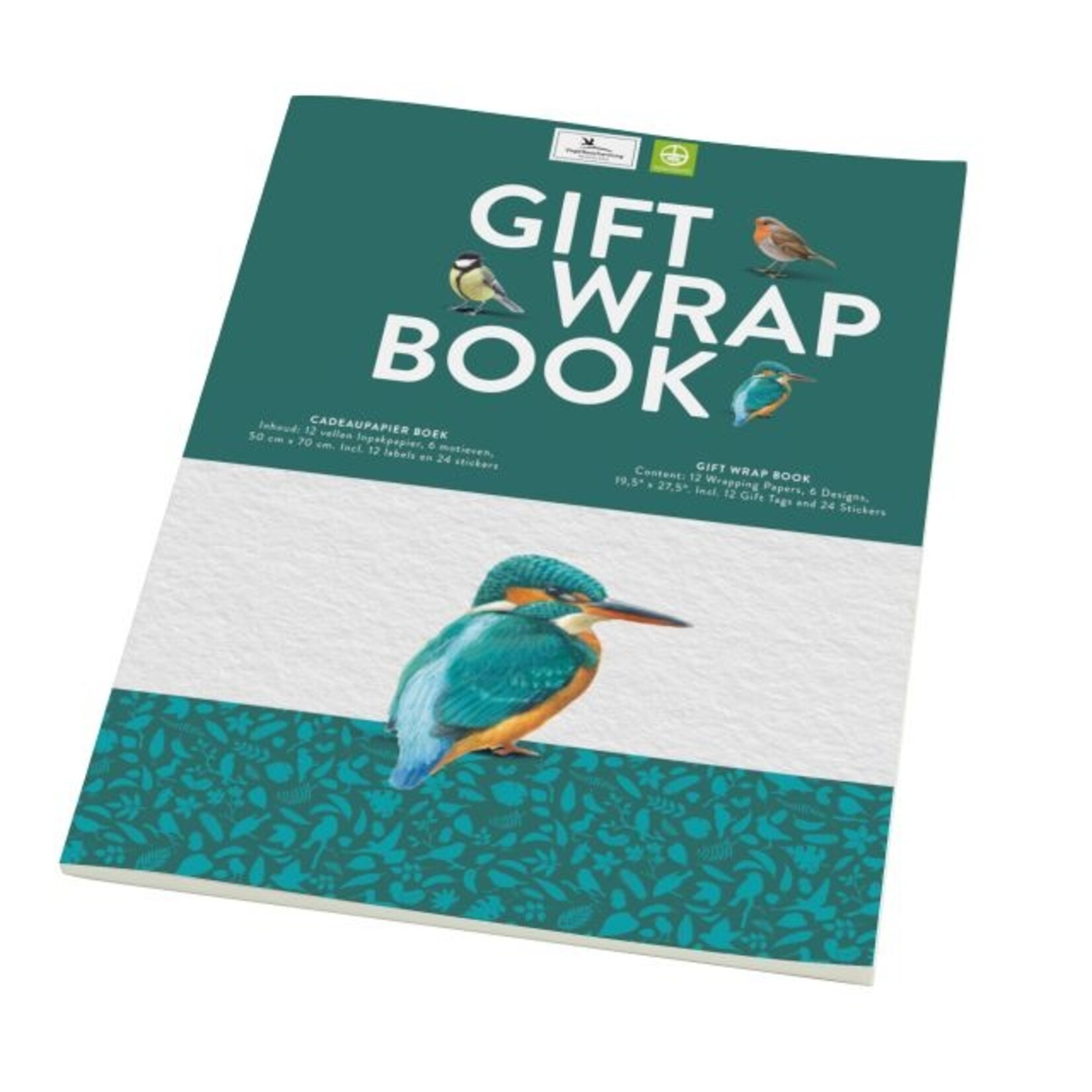 Cadeaupapier: Drie vogels, Elwin van der Kolk, Vogelbescherming Nederland FSC claim: FSC Mix Credit