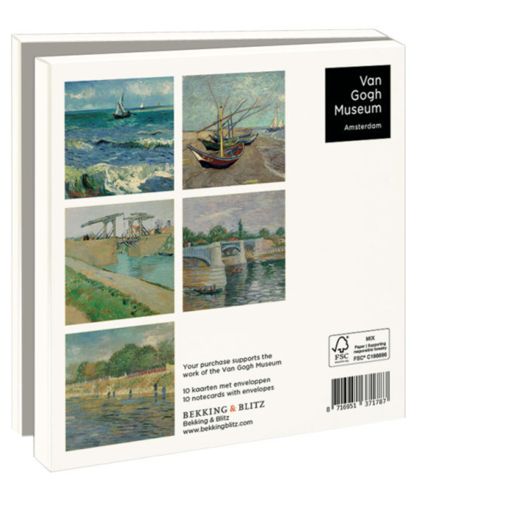 Kaartenmapje met env, vierkant: Water, Van Gogh Museum FSC claim: FSC Mix Credit