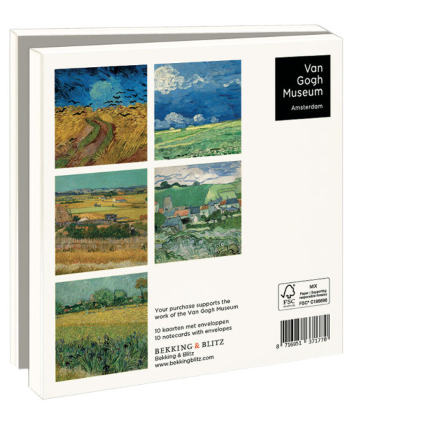 Kaartenmapje met env, vierkant: Landscapes, Van Gogh Museum FSC claim: FSC Mix Credit
