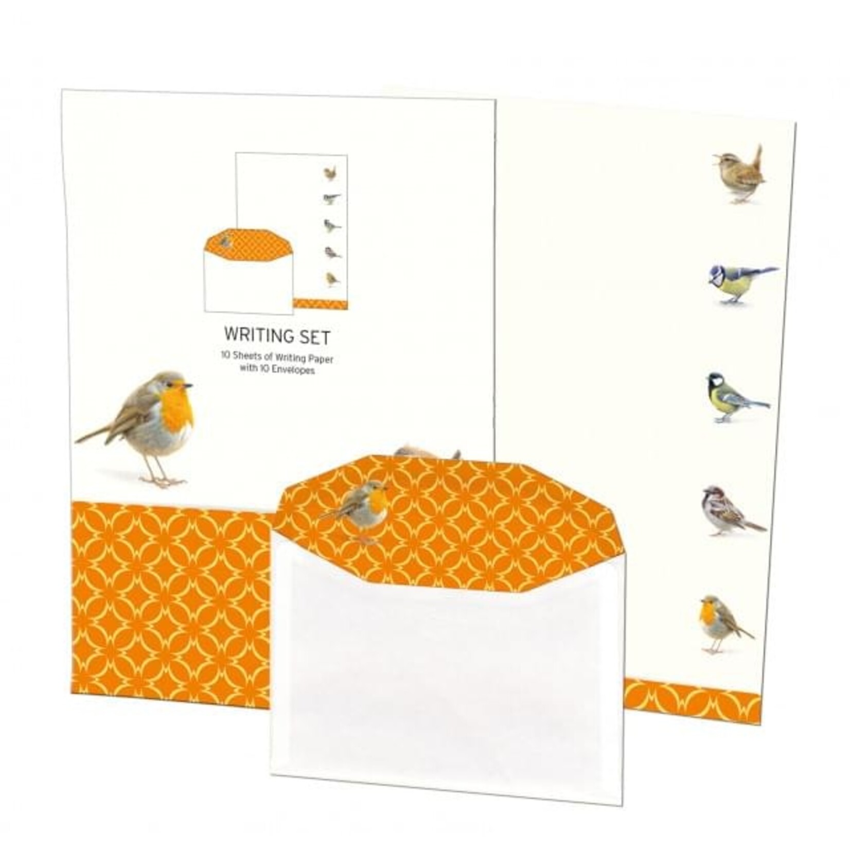 Briefpapier met enveloppen: Vogels, Elwin van der Kolk, Vogelbescherming - Natuurpunt