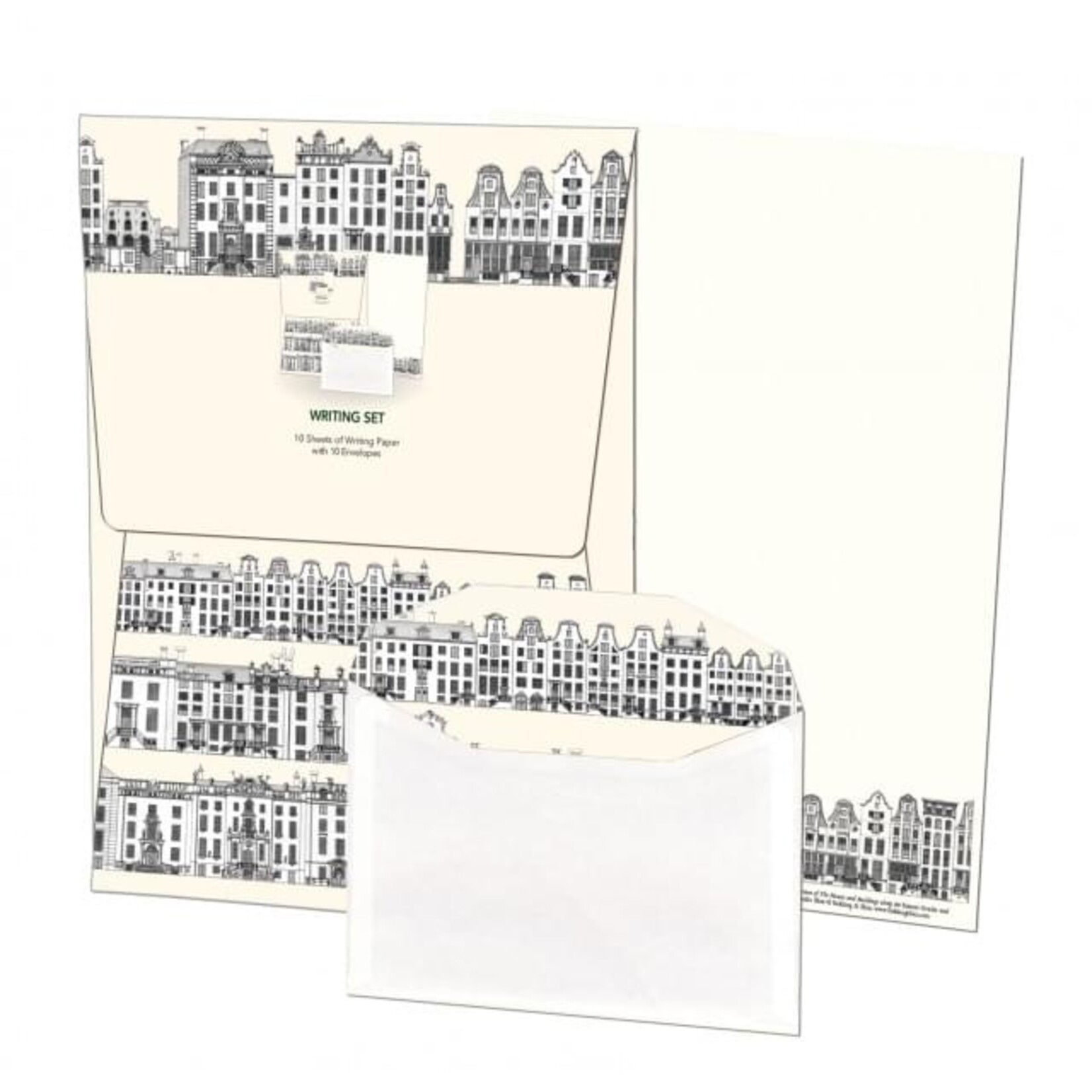 Briefpapier met enveloppen: Canal Houses, Caspar Jacobsz. Philips, Collection Rijksmuseum A'dam