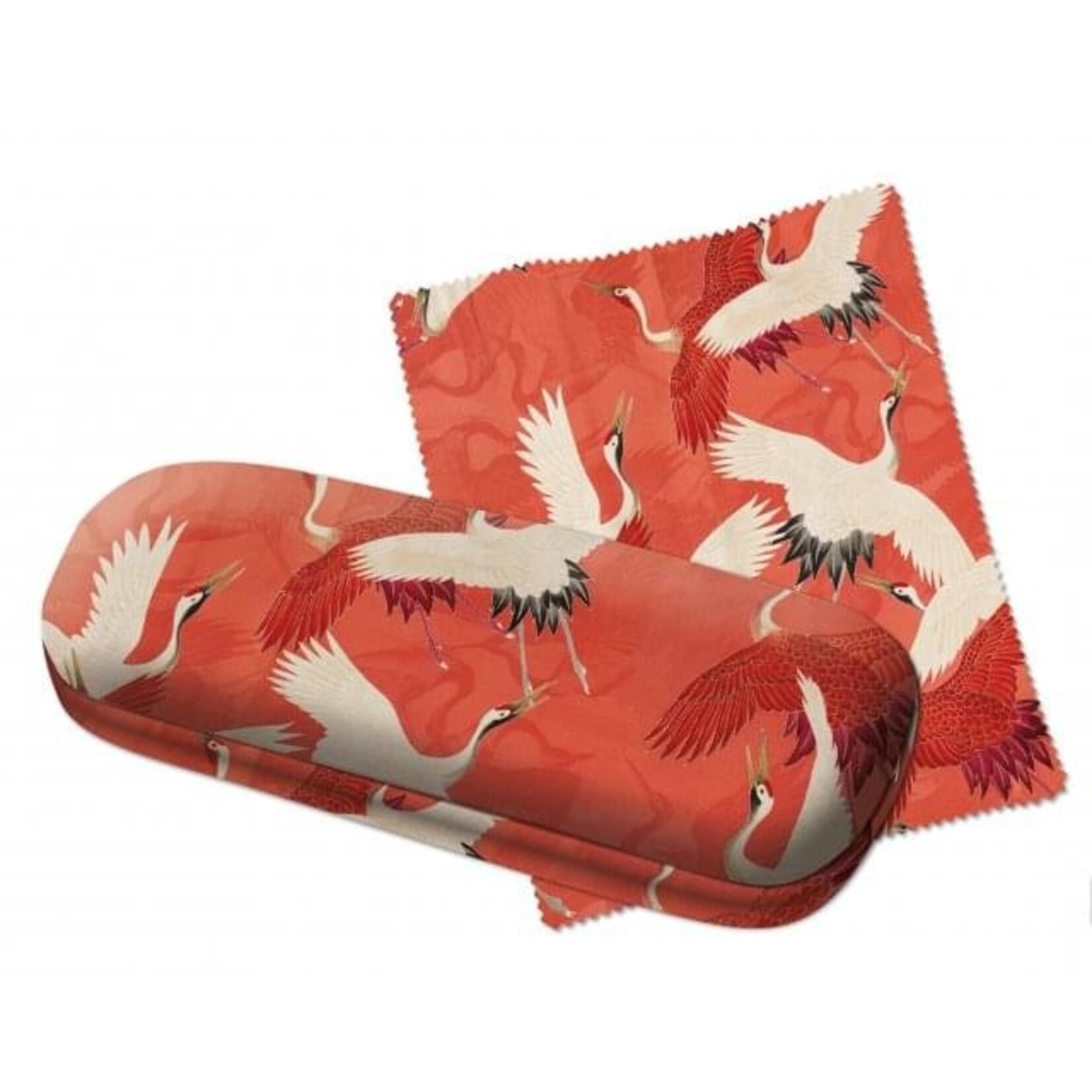 Brillenkoker incl. brillendoekje: Woman haori with Red and White Cranes, Coll. Rijksmuseum Amsterdam