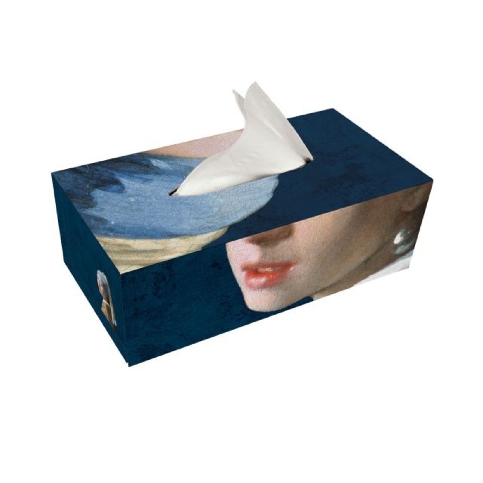 Tissuebox houder: Meisje met de parel - Girl with the Pearl Earring, Johannes Vermeer, Mauritshuis