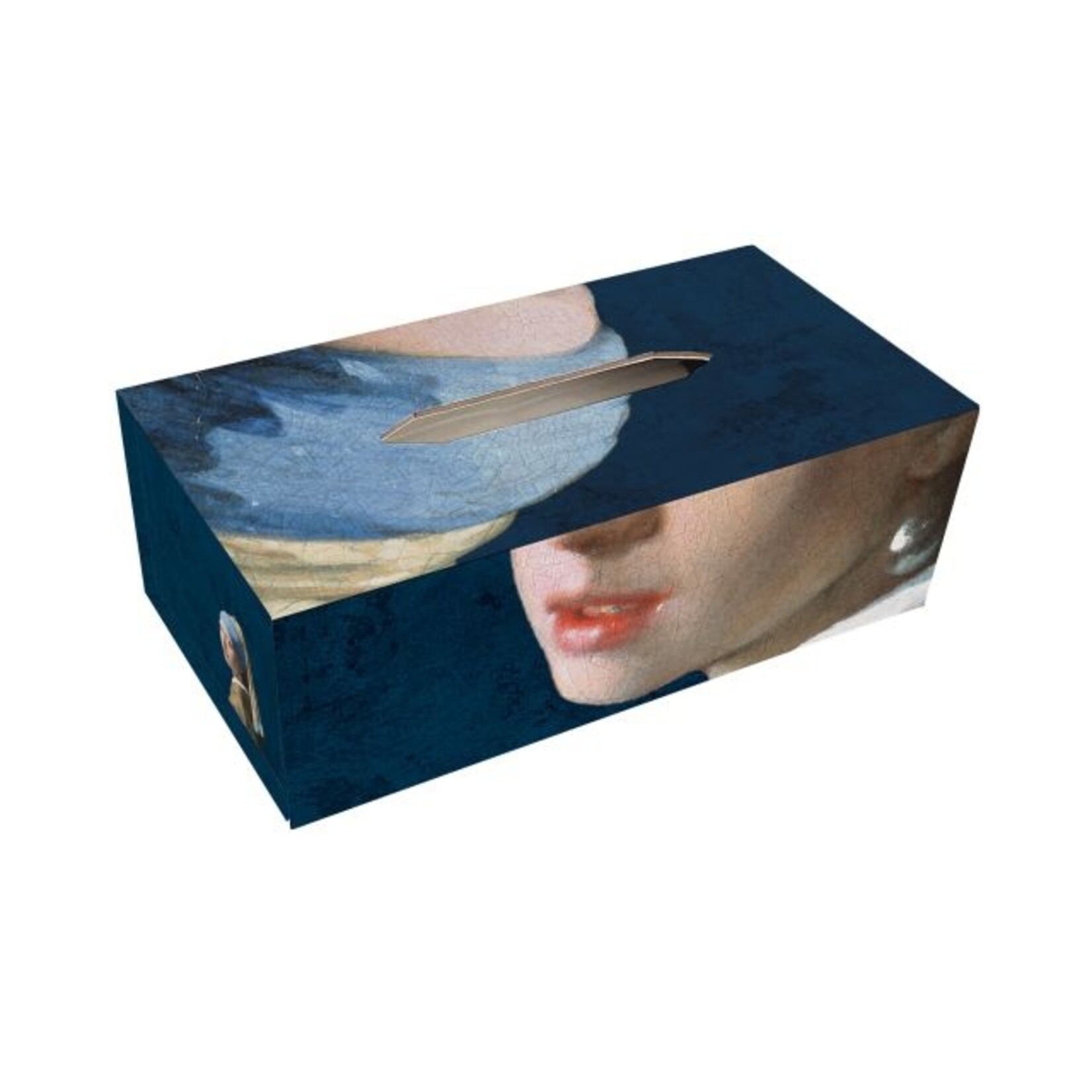 Tissuebox houder: Meisje met de parel - Girl with the Pearl Earring, Johannes Vermeer, Mauritshuis