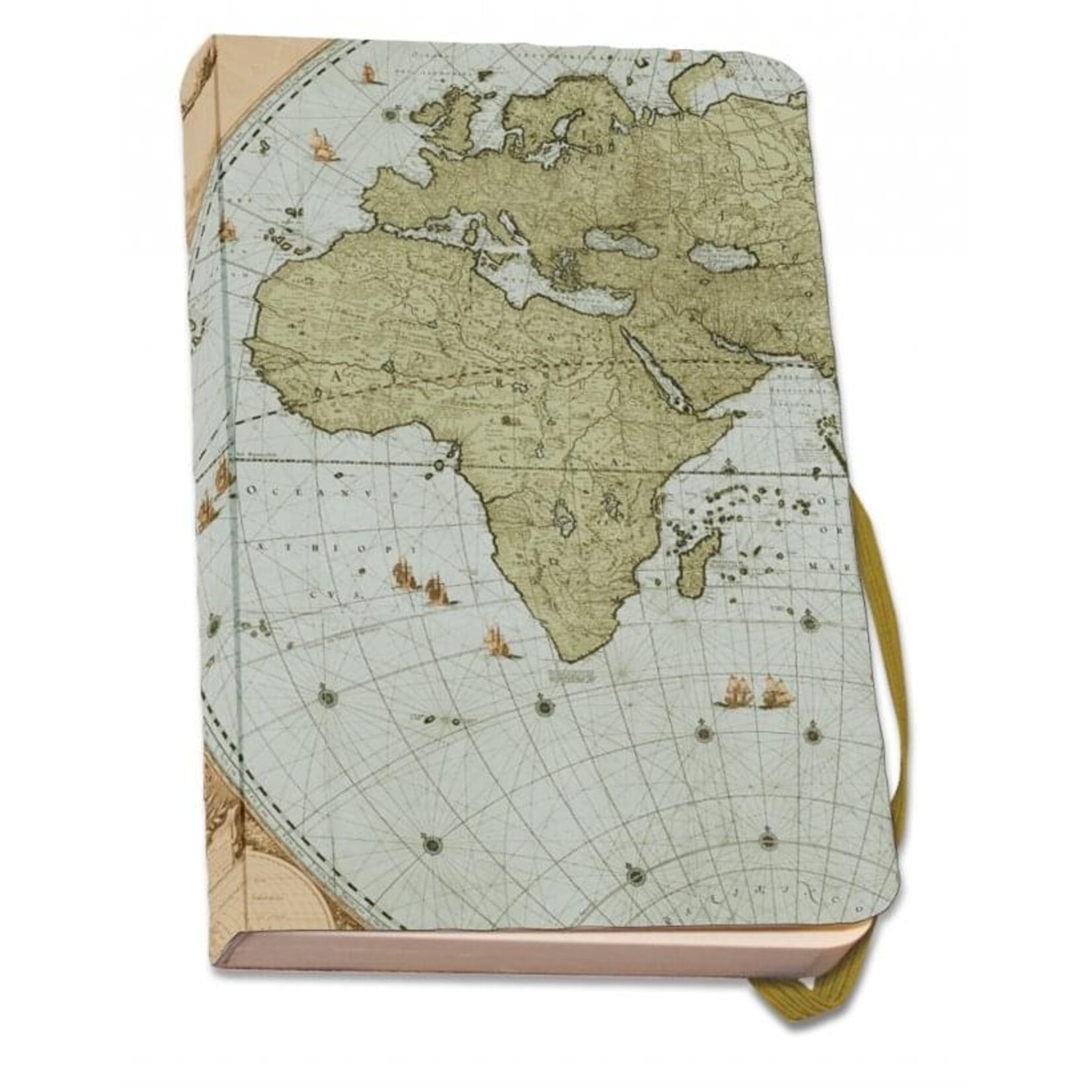 Notitieboek A6, zachte kaft: Wandkaart van de wereld door Joan Blaeu, Het Scheepvaartmuseum