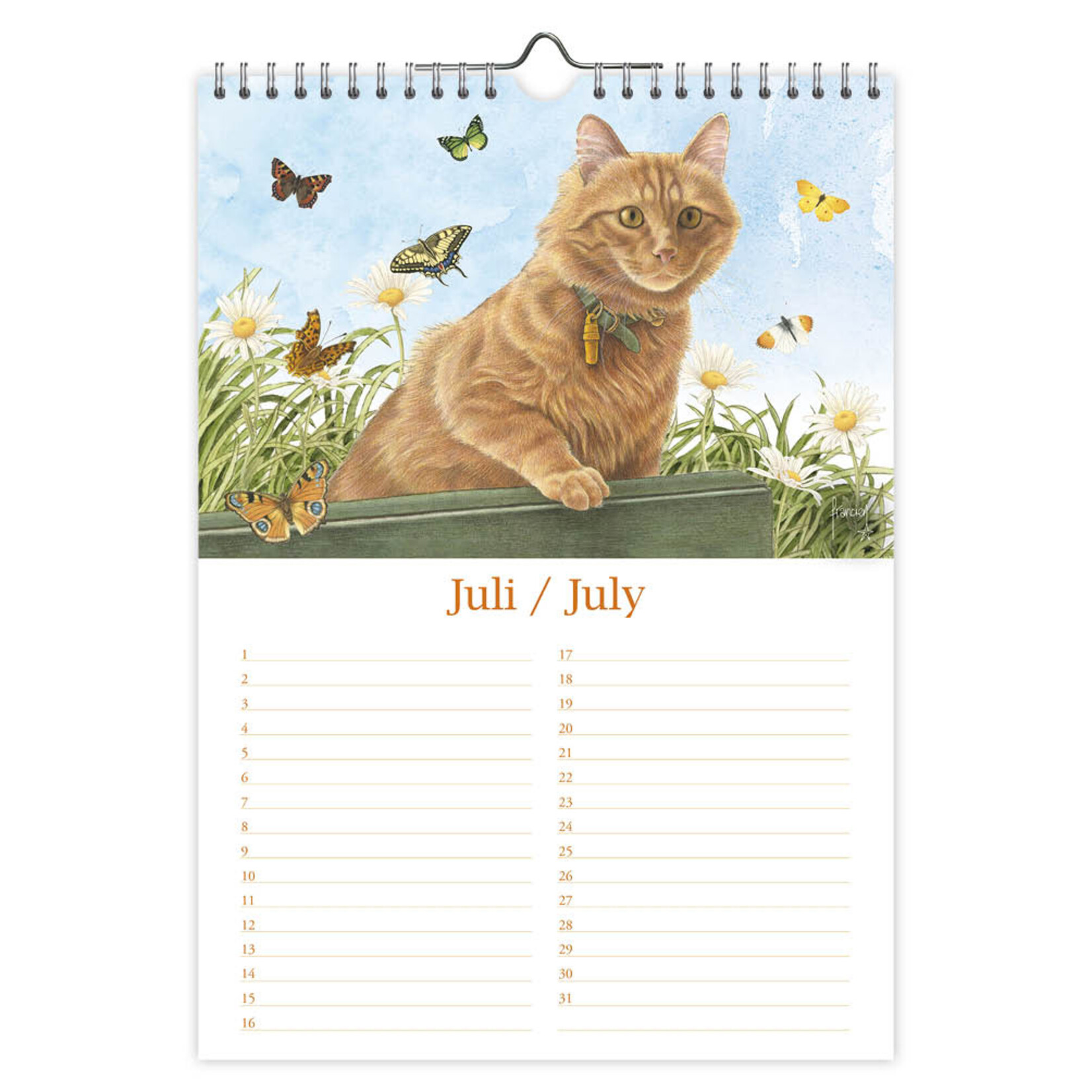 Franciens Katten "Jeroen" verjaardagskalender A4