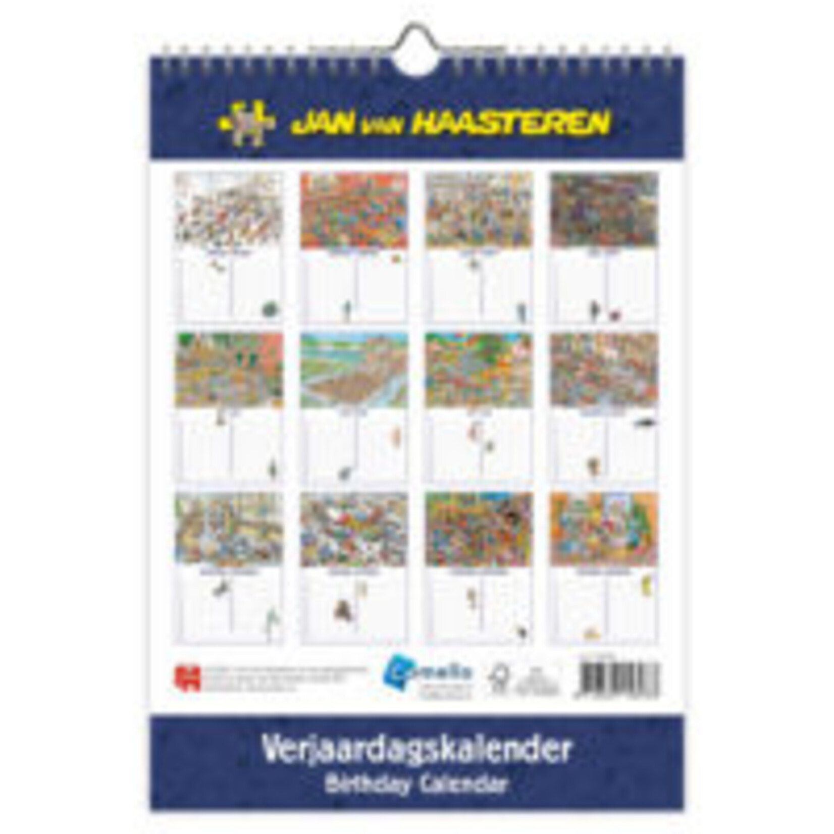 Jan van Haasteren A4 verjaardagskalender