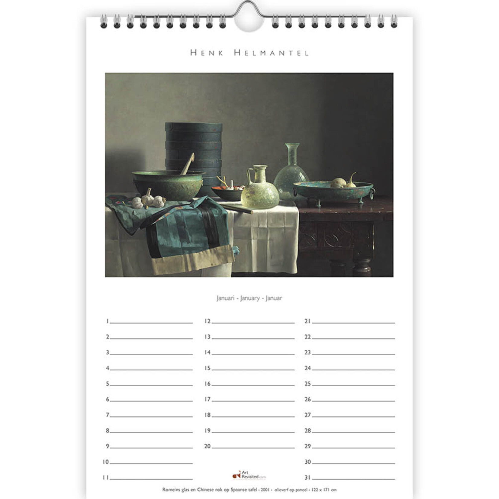 Henk Helmantel verjaardagskalender A4