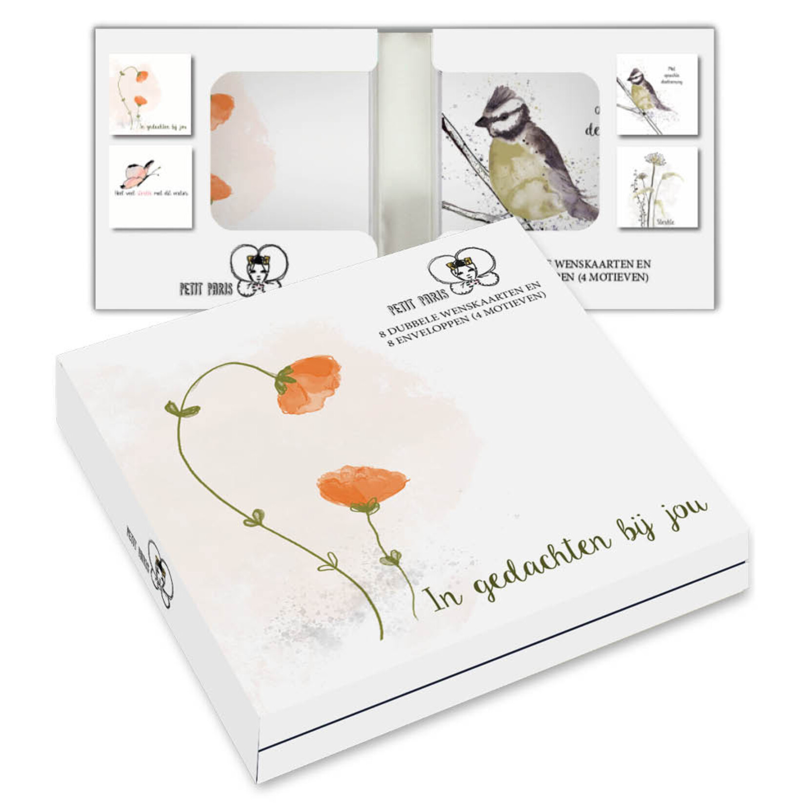 Kaartenmapje Petit Paris - Klaproos