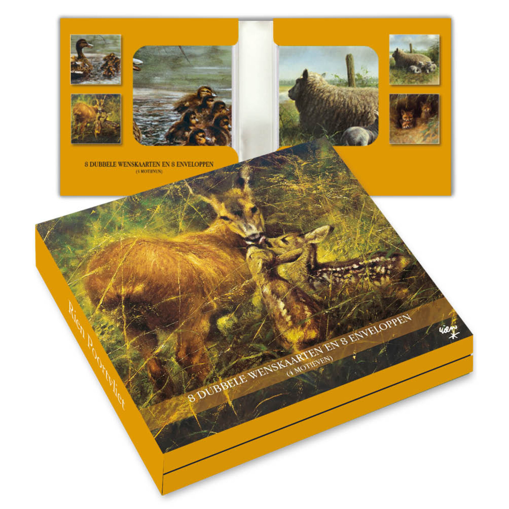 Kaartenmapje Rien Poortvliet Jonge Dieren