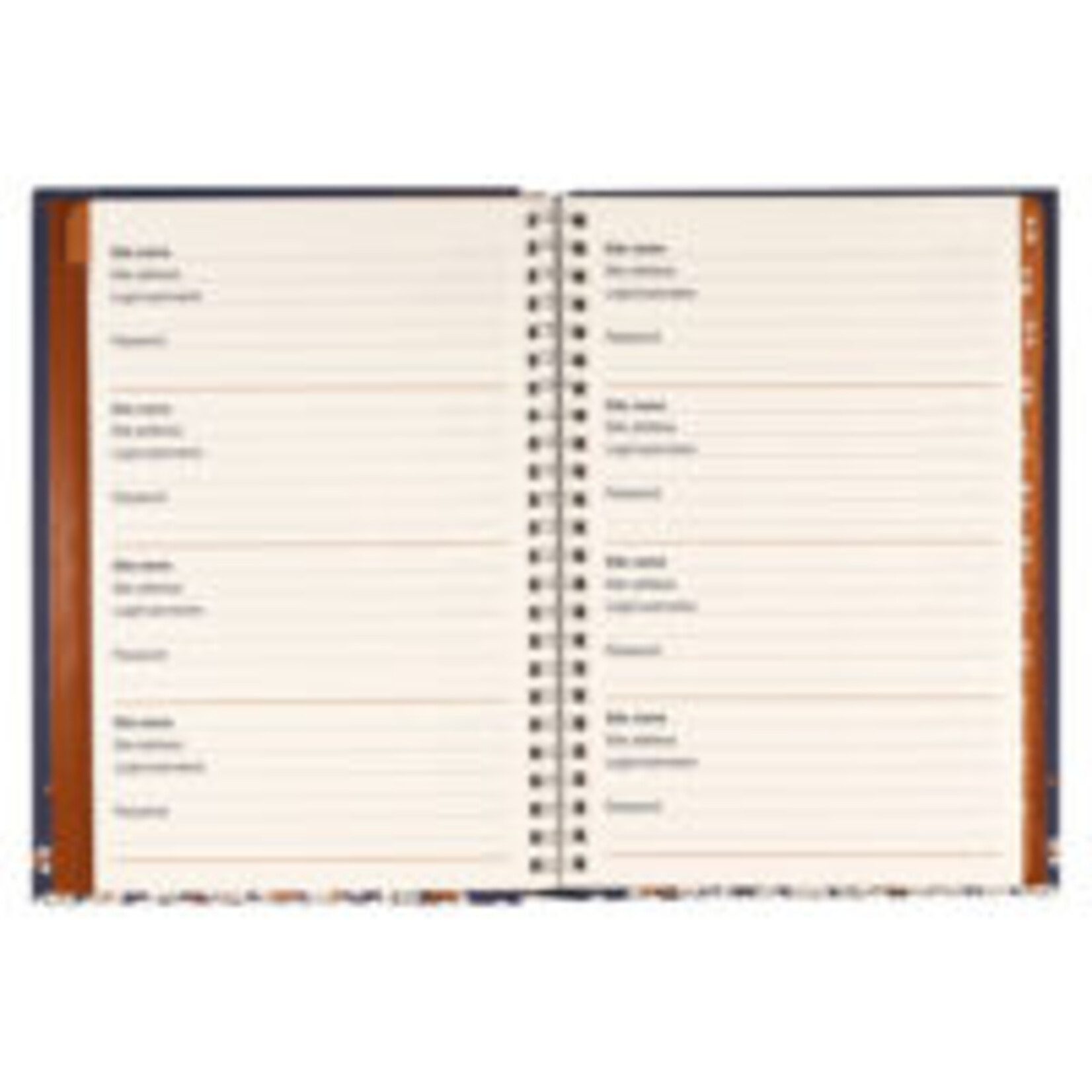 Peter Pauper Logbook Internet address & Password Peter Pauper Amalfi Lemons