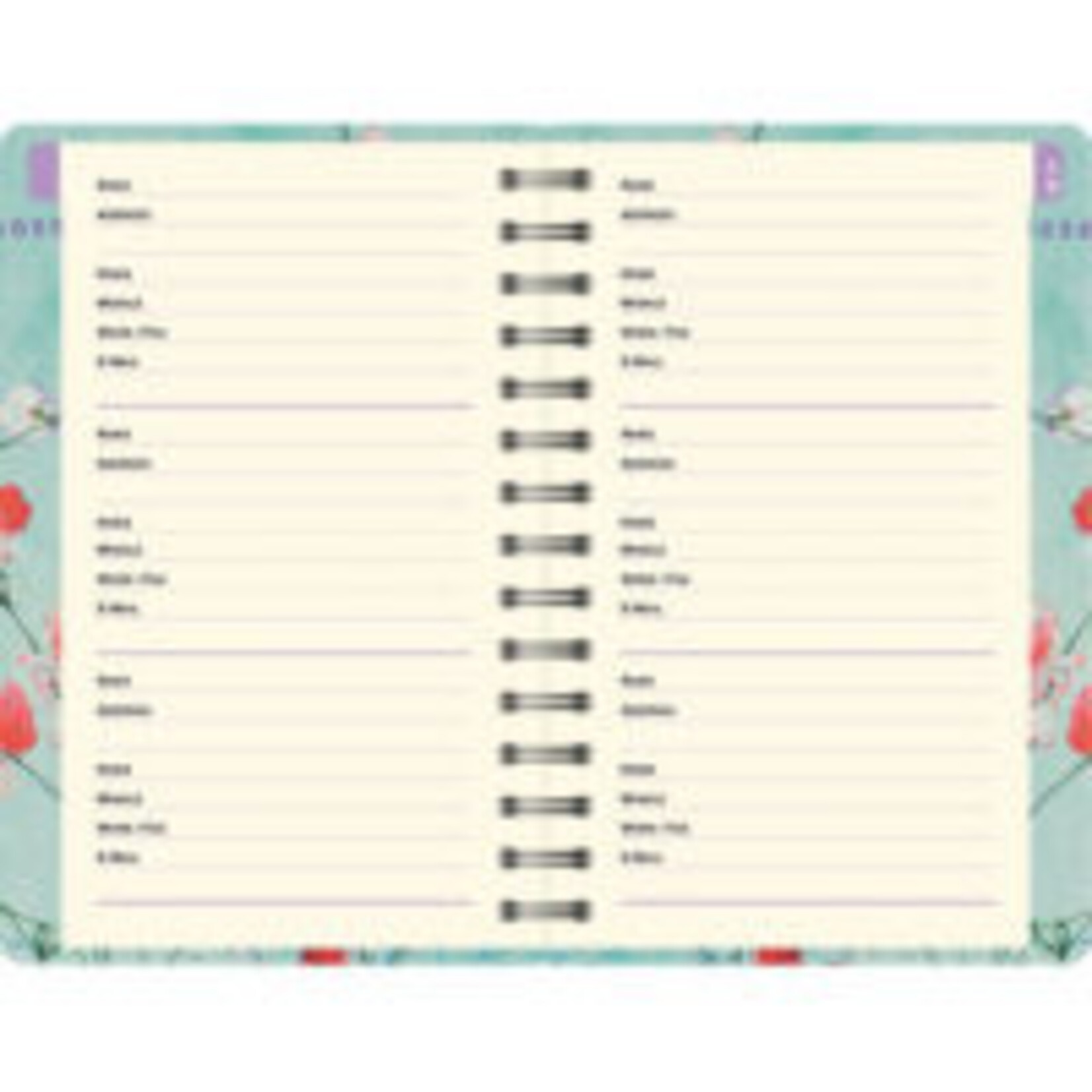 Addressbook Peter Pauper Fuchsia Blooms