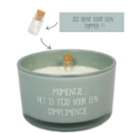 FLESSENPOST KAARS - MOMENTJE. HET IS TIJD VOOR EEN COMPLIMENT