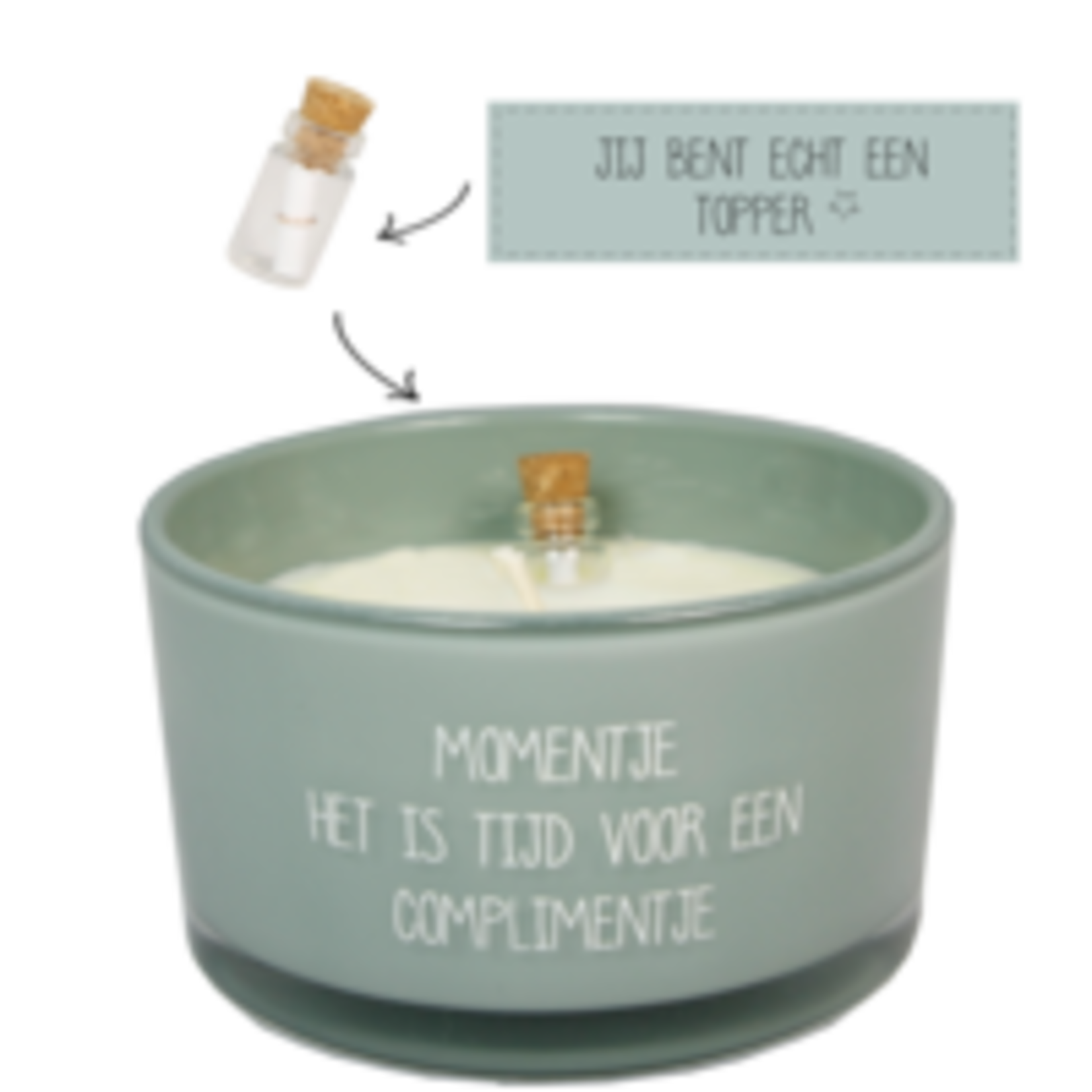 FLESSENPOST KAARS - MOMENTJE. HET IS TIJD VOOR EEN COMPLIMENT