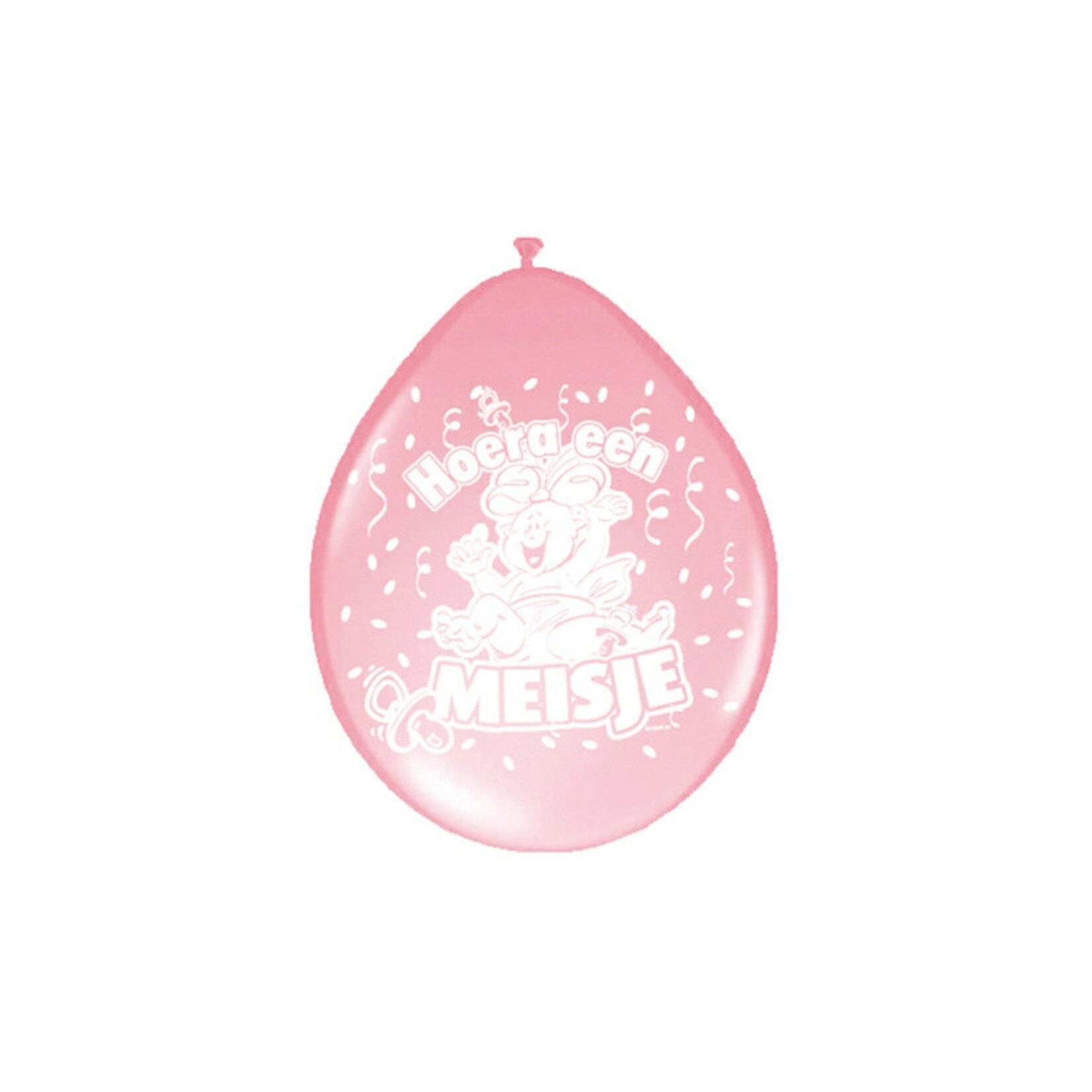 Ballonnen Hoera een meisje 8/ 30cm