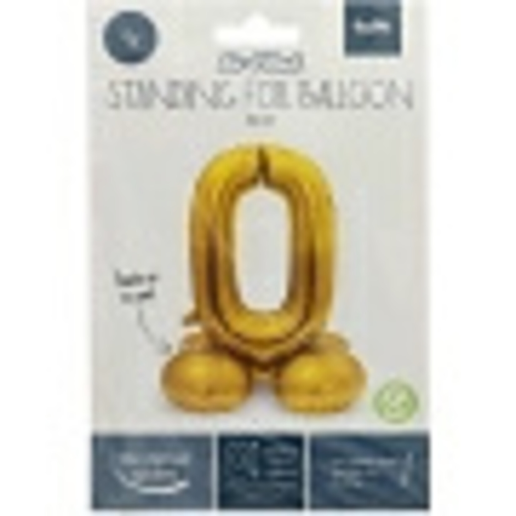 Staande cijferballon 0