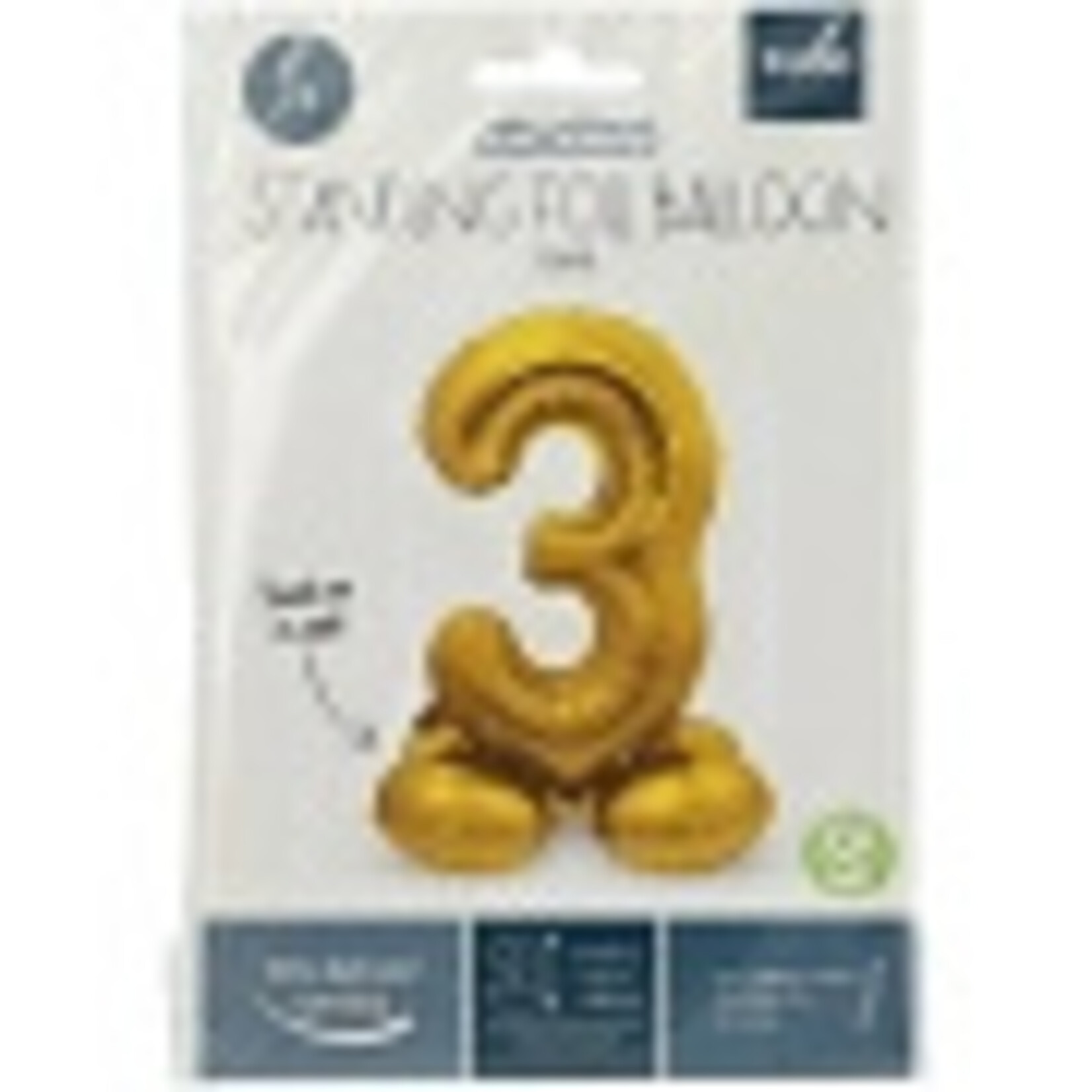 Staande cijferballon 3