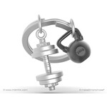 Metalmorphose Dumbbell Key Ring