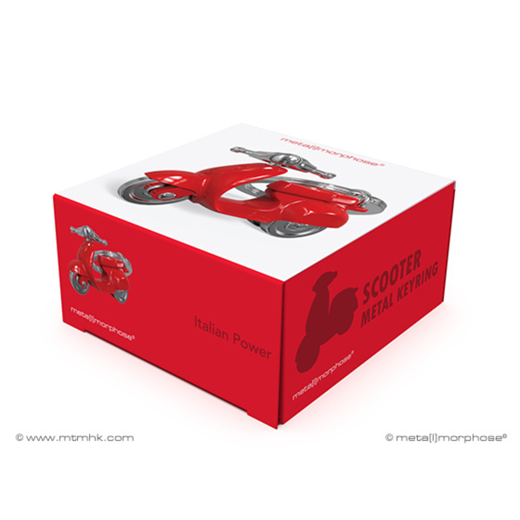 Metalmorphose BRIGHT RED SCOOTER KEYRING
