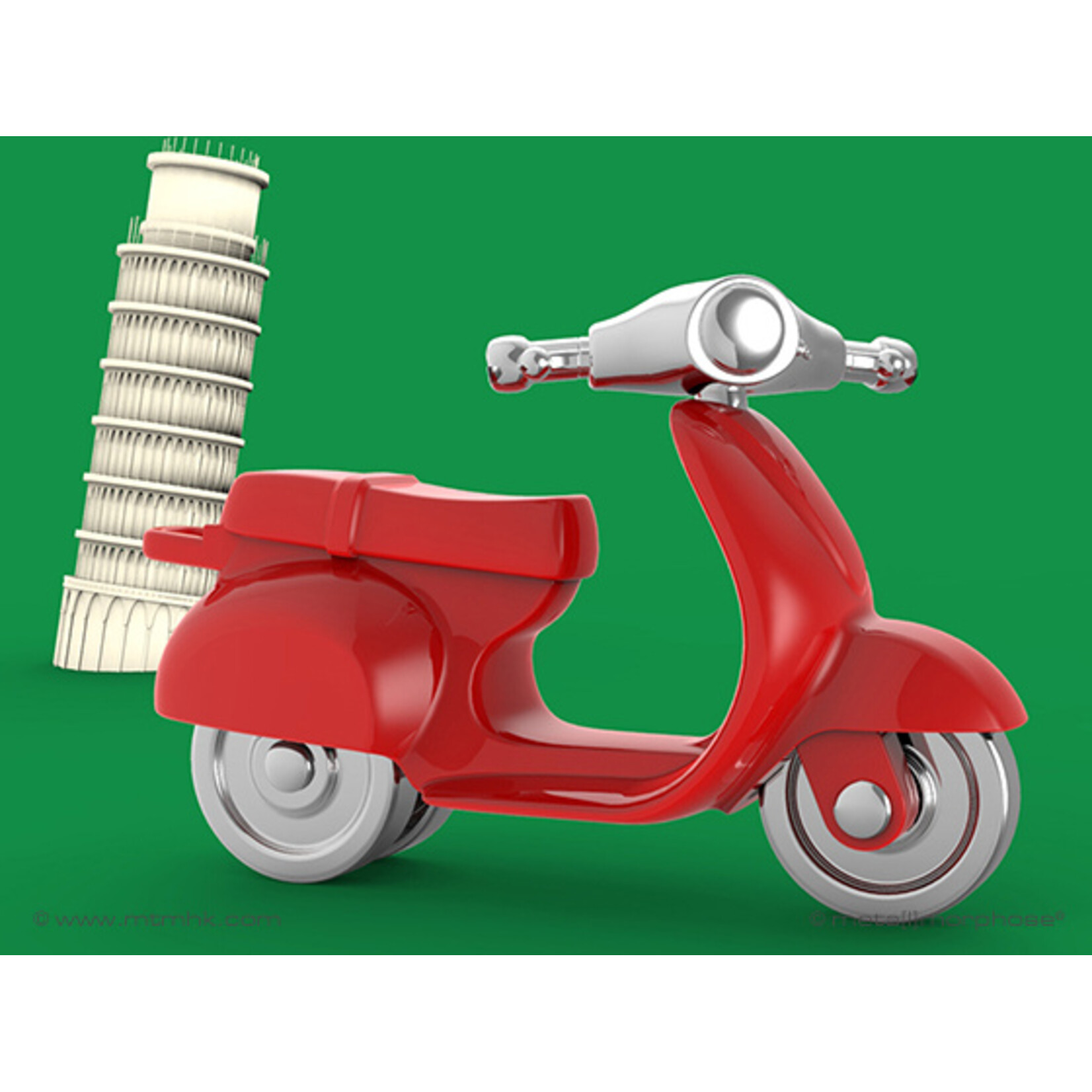 Metalmorphose BRIGHT RED SCOOTER KEYRING
