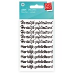 Soho Etiketten Gefeliciteerd zwart 20 stuks