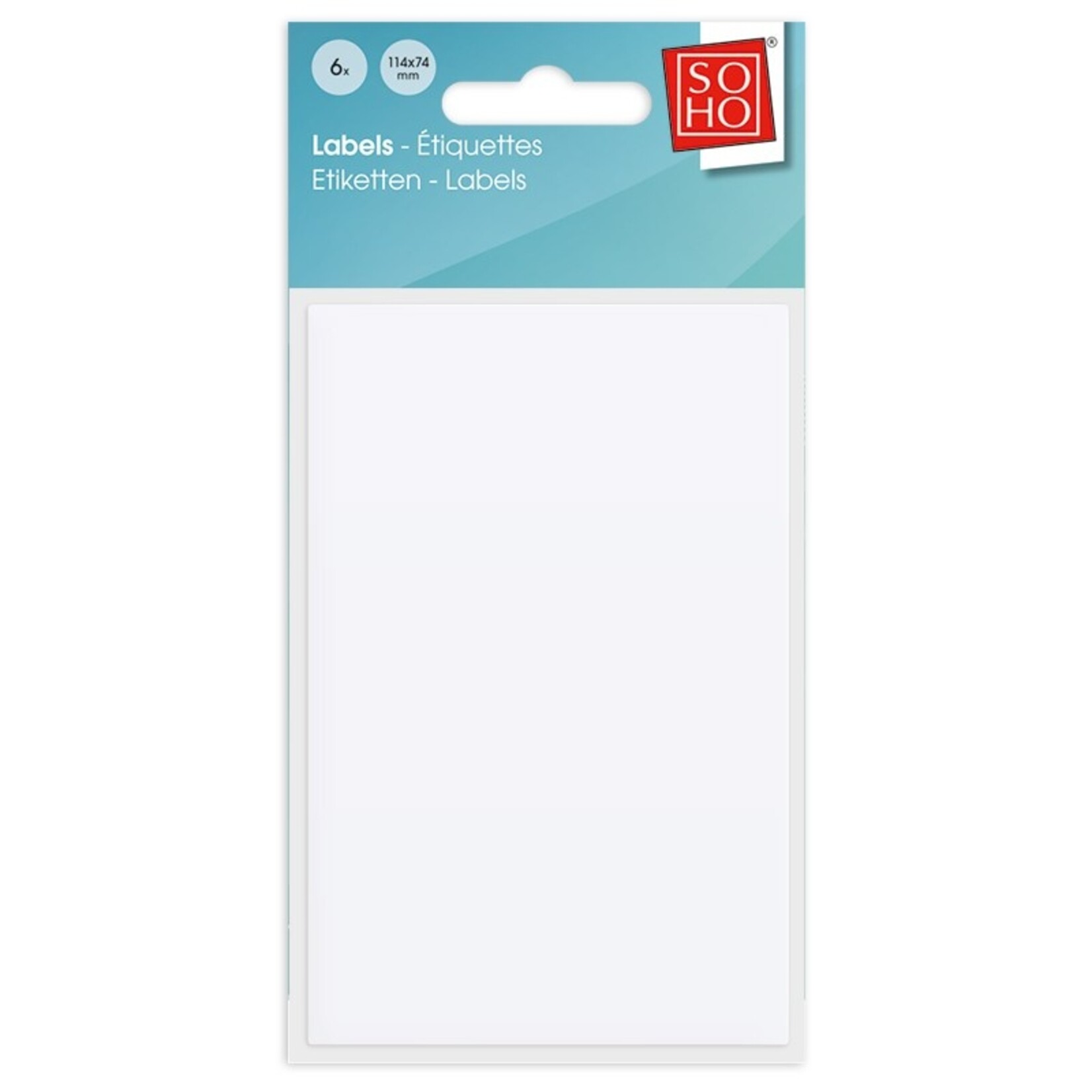 Soho Etiketten wit 114x74mm 6 stuks