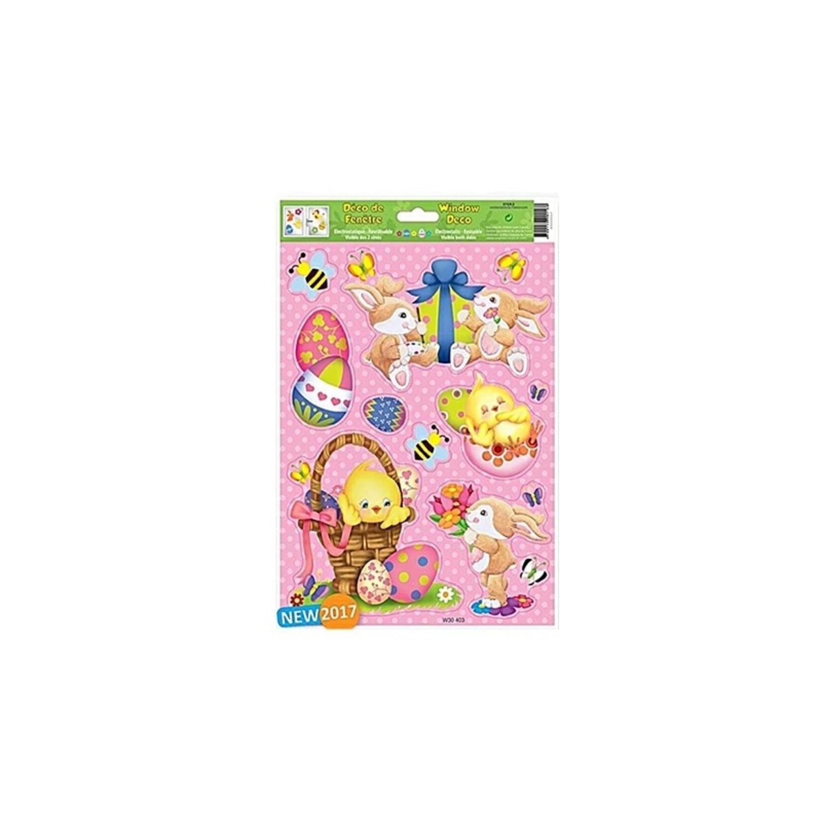 Raamstickers Pasen Haasjes-Kuikens