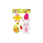 Gelstickers Pasen haas/kuiken 15x17