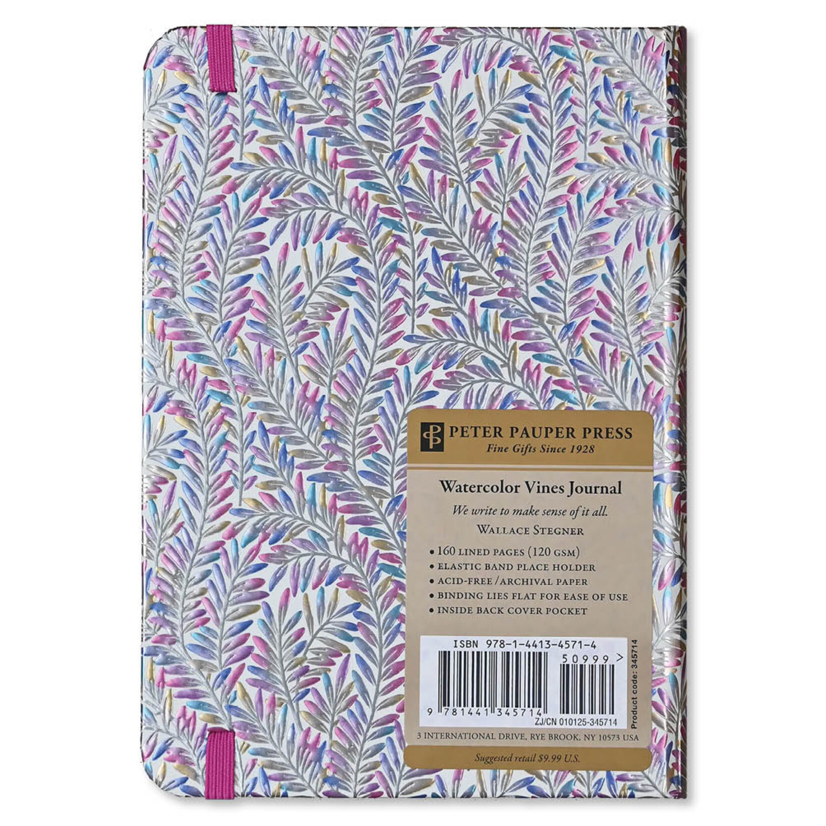 Peter Pauper 4042 Compact Journal Peter Pauper Watercolor Vines