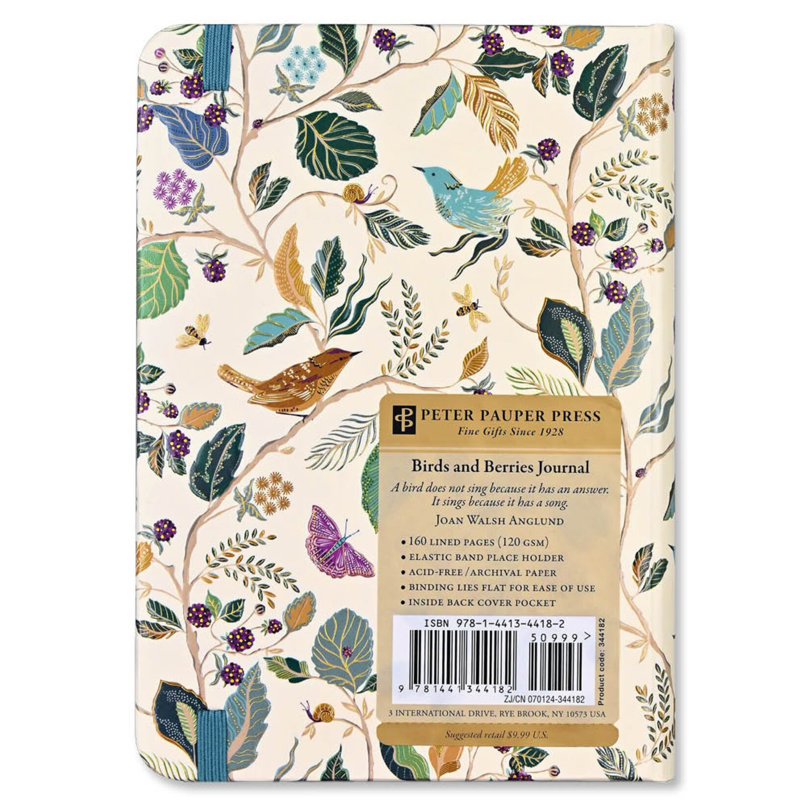 Peter Pauper Compact Journal Peter Pauper Birds and Berries