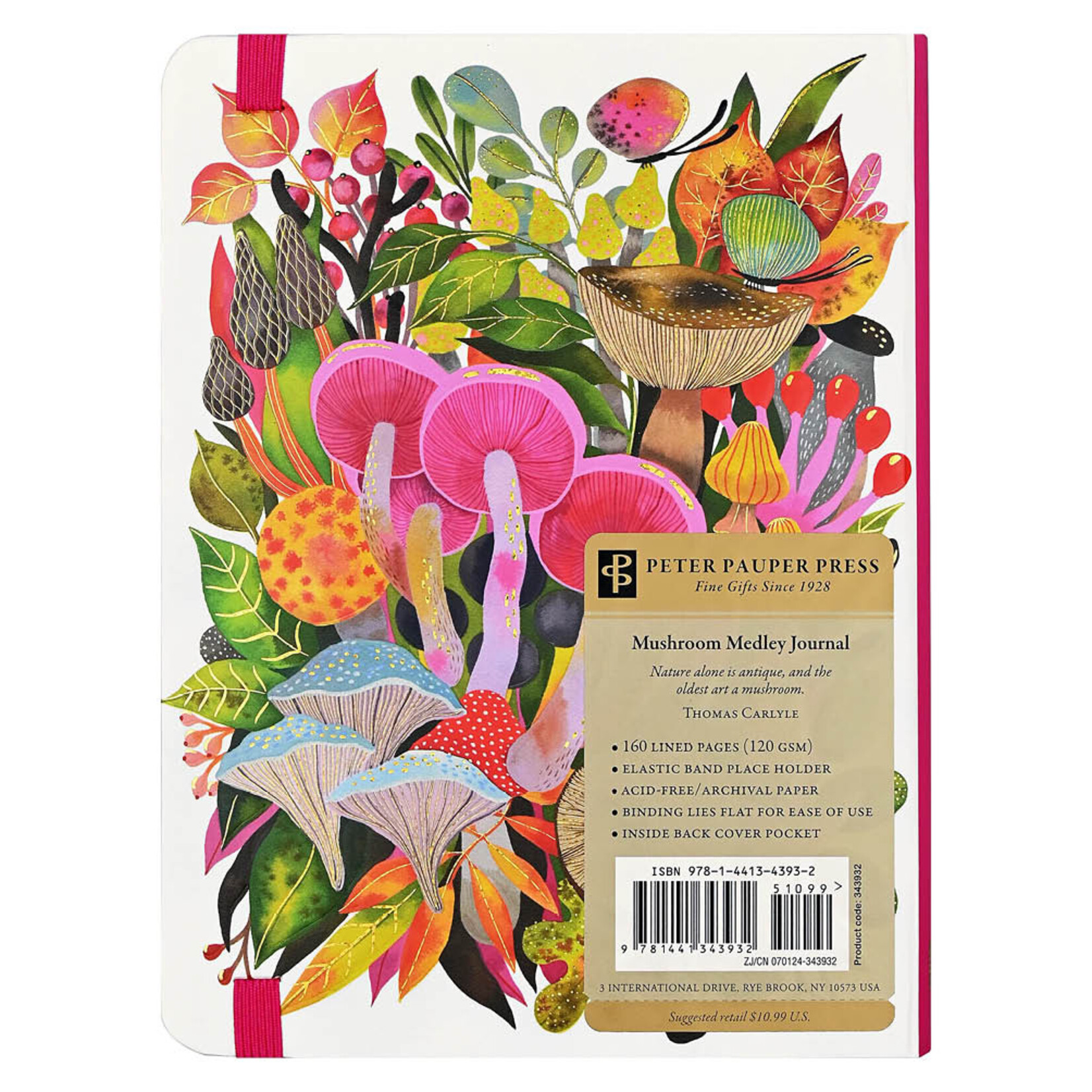 Peter Pauper 4079 Mid Size Journal Peter Pauper Mushroom Medley