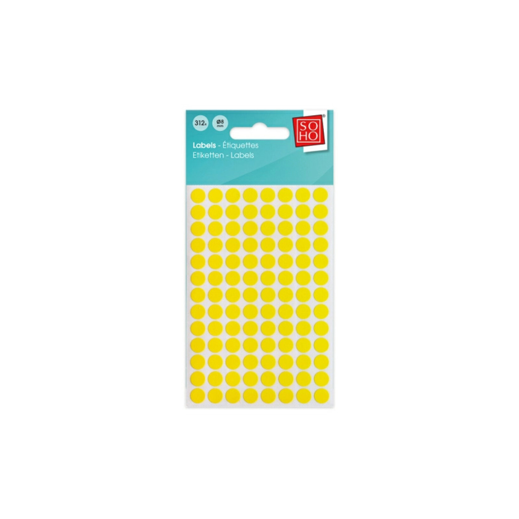 Soho 21. Etiketten geel Ø8mm 312 stuks