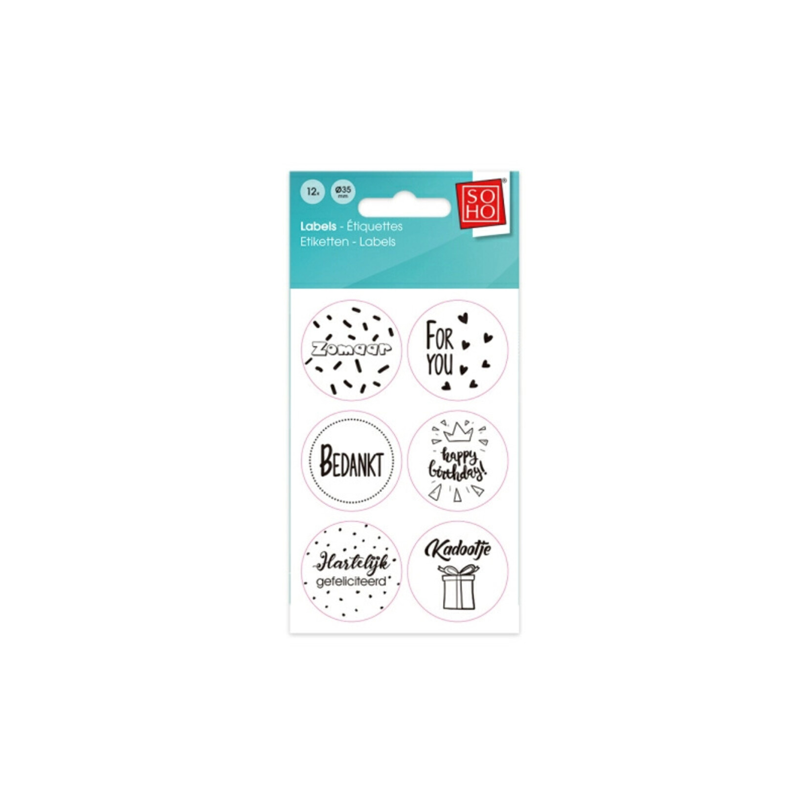 37. Etiketten Moments 12 stuks